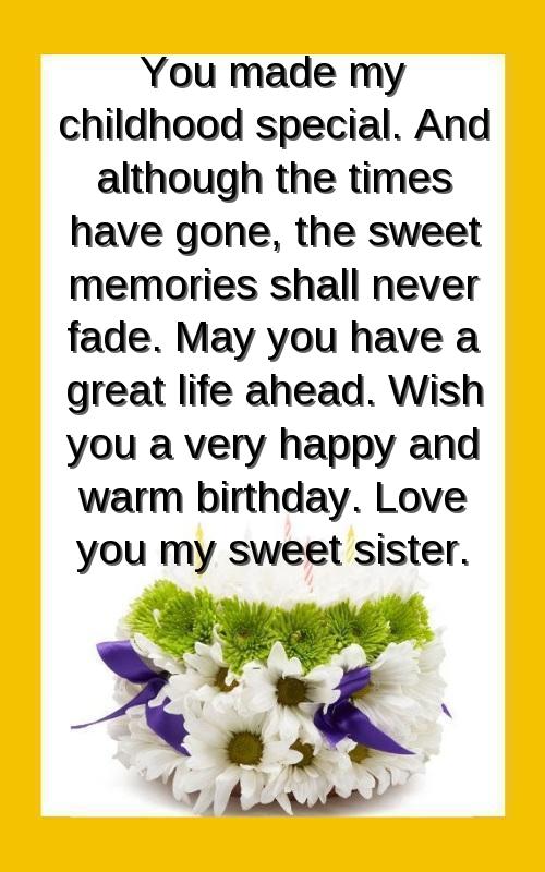 birthday quotes for my sister